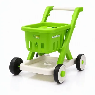 Toddler Activity Push Walker Cart Infant Baby Hand Toy With Lights Music Double Deck Storage Stable Triangle White