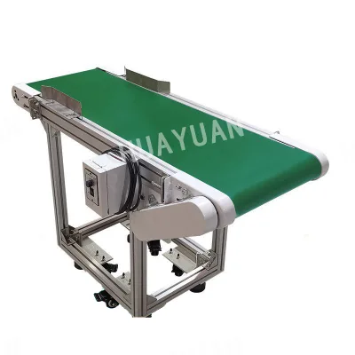High Quality Pvc Belt Conveyor With Adjustable Speed and Height PVC Green Flat Belt Conveyor With Customized Dimensions