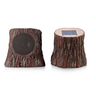 SPL508 Homewell Solar Stone Speakers 2-Pack, Wireless Portable All-Weather Audio for Patio, Pool, Deck,Garden with TWS Pair,RGB