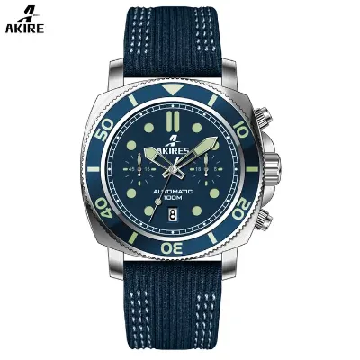 Genuine Leather Automatic Men's Mechanical Watch Feature Analog Dial Display Miyota 5ATM New Generation Power Reserve