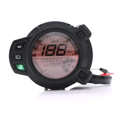 Other Motorcycle LCD Digital Display 12V  7 Color Oil Level RPM Instrument Speedometer Tachometer Odometer Speed Meter