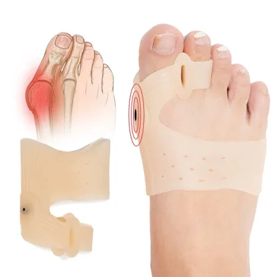 HWF-0132#Hot Selling Silicone Gel SEBS Toe Separator Foot Care Magnet Silicone Gel Bunion Toe Pad Big Toe Bunion Corrector