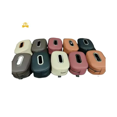 Soft Leather Car Tissue Box New Office Tissue Organizer Storage Seat Back Truck Box