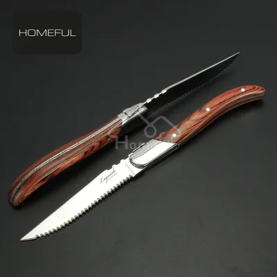 Best Selling 4.5 Inch Luxury Kitchen Steak Knife Serrated Edge 430 S/S Handle Eco-Friendly Stainless Steel Flatware Set Travel