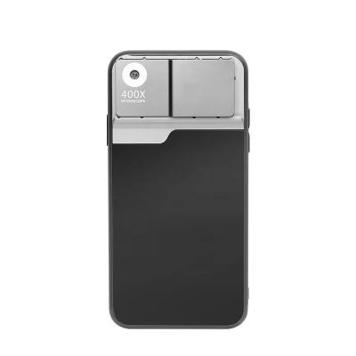 2020 Hot Selling 400X HD Microscope Black Camera Lens Protection Phone Case for Smartphone