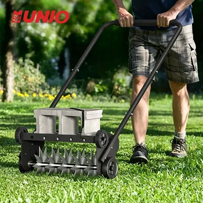 Rolling Lawn Punch Gear Steel Pole Thin Pine Rake air Circulator Lawn Aerator