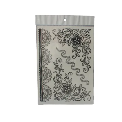 High Quality Latest Sexy Black Color Mandala Temporary Tattoo Sticker Henna Flower Designs Temporary Tattoo