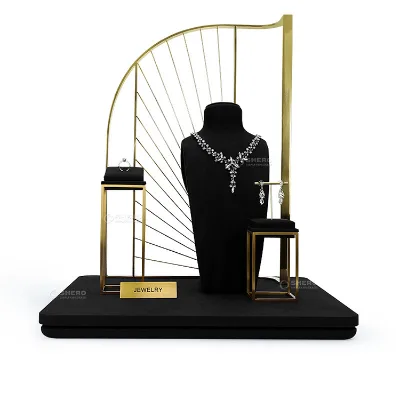 Jewellery Display Stands for Shops/Jewellery Shop Counter Display Set for Bracelet Necklace Ring Exhibitor Organizer Holder