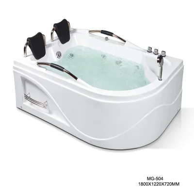 Best Selling 2 Person Acrylic Bathtub Whirlpool Led on the Bottom Outdoor Massage Hot Tub Spa Jacuzzier Indoor Bathtub MG-504
