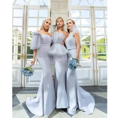 Formal Long Modern Women Wedding Lavender Bridesmaid Dress