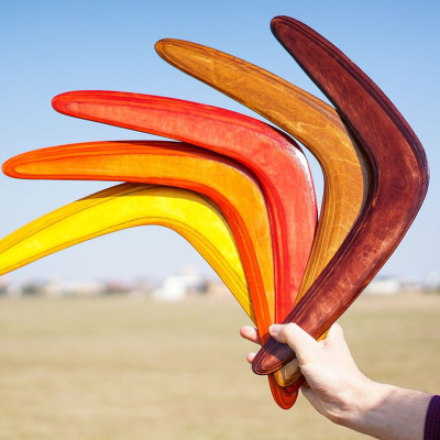 Boomerang Wooden BoomerBng Wood Outdoor Play Sports Outdoor Recreation Wood Handmade Returning Boomerangs