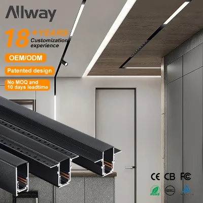 For Smart Professional COB Magnetic Track Lighting System Adjustable Aluminum Rail 3CCT High CRI 90 Adjustable Beam Angle