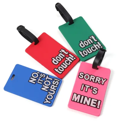 Luggage Tags Wedding Green Color White Letter Word Don't Touch Custom logo Luggage Tag Perfect to Quickly Spot
