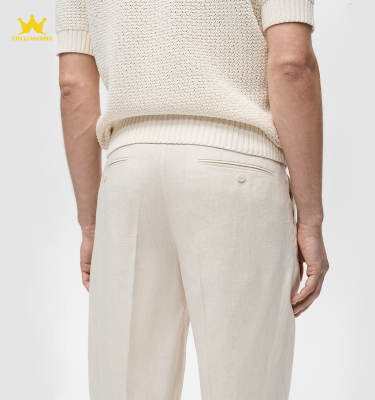 100% Linen Pleated Trousers