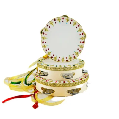 Ballet Tambourine Handmade Frame Drum Percussion Instrument Performance Prop