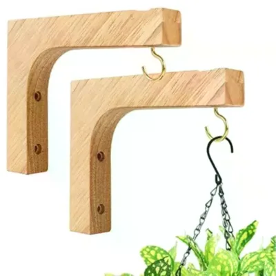Wood Wall Plant Hangers Hanging Flower Pot Hook Nordic Flower Bracket