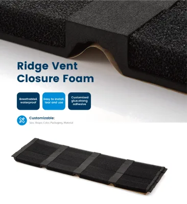 Outside Inside Pre-Cut Strips 3 FT Long/R-Panel and AG-Panel Ridge Vent Foam Closure with Adhesive -