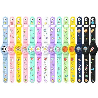 New Cute Cartoon Silicone Strap for Apple Airtag Waterproof Anti Loss Kids Band Case Bracelet Child Wristband