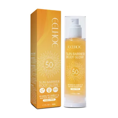 Custom logo Non-greasy Sweat-proof SPF50+ Sunscreen Body Oil, Hydrating Sun Protection Body Oil for All-Day Protection