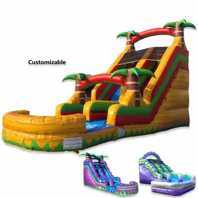 Wholesale Price Sea Breeze Wet Dry Waterslide Inflatable Slide with Pool Kids Adults Screamer Water Slide Party Game for Rent
