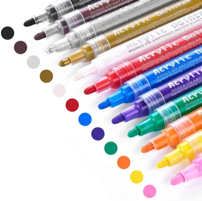 Posca Ceramic Metallic Acrylic Paint Pens Paint Marker Pen Set for Rock Painting