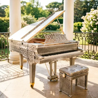 Professional Grade Transparent Digital Piano for European Style Music Festival and Outdoor Event
