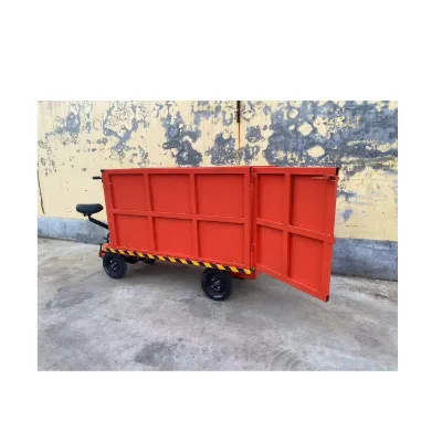 Tool Trolley Flatbed Truck Transportation Electric Heavy Duty 4 Wheels Platform Cargo Trolley