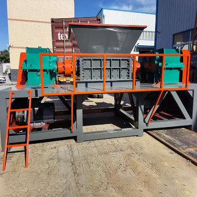 Double Single Shaft Shredder Waste Battery Cardboard Plastic Small Textile Rubber Shredder Crushing Machine