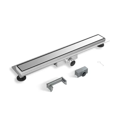 Custom Size Stainless Steel Linear Shower Channel Long Floor Drain Modern Rectangle Bathroom Accessories Linear Shower Floor
