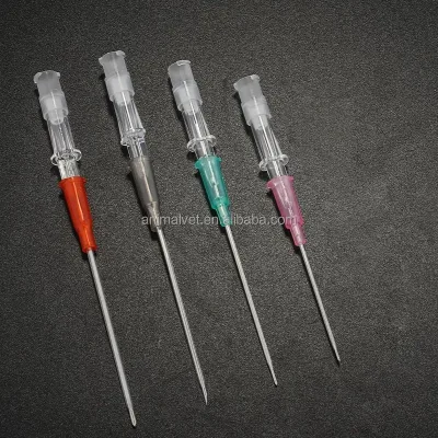 Veterinary 16g 22 Gauge 24g 26g Long Term IV Catheter with Needle Retract for Dog Diagnostics $0.09-0.99
