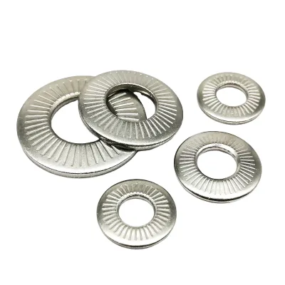 2/5/10/25/50pcs M3 M4 M5 M6 M8 M10 M12 M16 NFE25-511 304 Stainless Steel Disc Spring Serrated Lock Washer Knurled Elastic Gasket