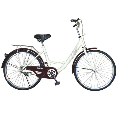 24 Inch Single Speed High Carbon Steel City Bike Cheap Cycling F&R Band Brake Bicycle Bicicleta for Men Women Cycling for Woman