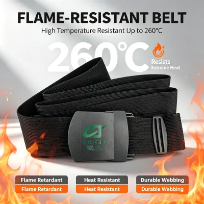 Flame Retardant Belt Made by Fireproof Aramid Tape & Fire Buckle for Firefighter FR Protective Suit Fire Uniform Safety Workwear