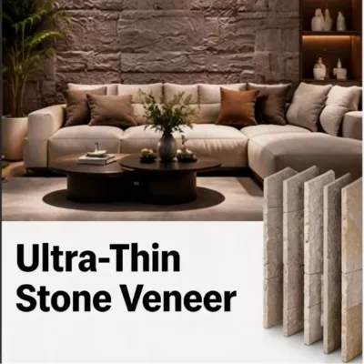 Ultra Thin 3D PU Stone Veneer Fireproof Heat Resistant Luxury Villa Exterior Wall Cladding Middle East
