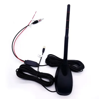 RIDA Antennaer Car GPS + FM Combination External Shark Fin Antenna 28dBi Gain RHCP Polarization SMA Connector 230mm Cable for