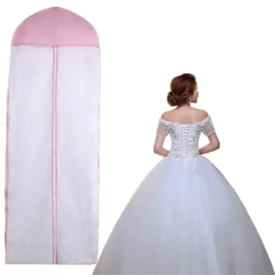180cm Bridal Gown Long Clothes Dress Bag Protector Case Garment Clothing Dust Cover Wedding Dress Dustproof Cover
