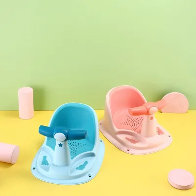 Plastic Little Feet Baby Bath Chair & Stool with Reclining Support for Infants