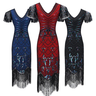 1920 Dress Flapper Costume Charleston Gatsby Party Fancy Dress Costume