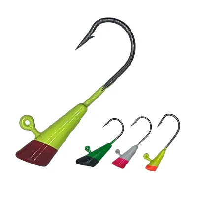 Fishing Jig Hook Saltwater Minnow Shad Jig Lead Head Worm Hook
