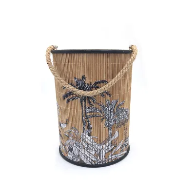 Durable Eco-friendly Bamboo Gift Handmade Baskets Bamboo Storage Basket