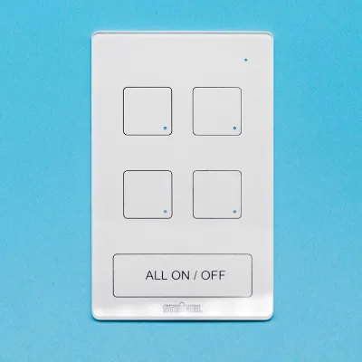 Factory Custom Decorative Silk Screen Tempered Glass Panel Electronic Devices Smart Light Wall Socket Bathroom Hotel Flat Solar