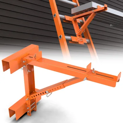 New Upgraded Adjustable Orange Ladder Jacks 2 Pack for Scaffolding Platform