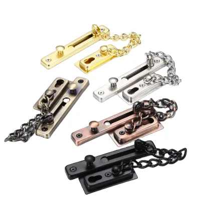 Furniture Sliding Door Chain Bolt Lock Safety Door Guard Chain Bolt Latch for Home Hotel