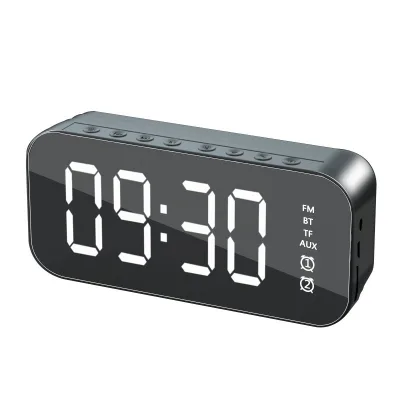 Wireless Bluetooth Speaker LED Display Digital Clock Mobile Phone With 2 Type-c Fast Control Time Alarm Clock Bt Speaker