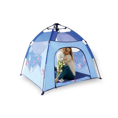 Prodigy Cute Cartoon Beach Tent Portable Indoor/Outdoor Soft Kids Tent Pop-Up Open Camping Castle Made Durable Polyester for