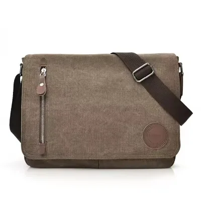 Fitness Shoulder Bag Men's Retro Shoulder Cotton Canvas Casual Crossbody Classic Business Travel Messenger Bag Men A4 Book B0034