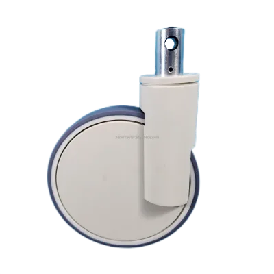 8 Inch Swivel Type Long Stem Central Lock Shaped Medical Caster