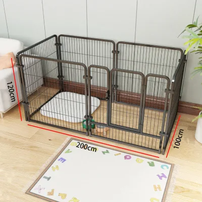 High Quality 6 Piece Modern Classic Style Outdoor Dog Kennel Cage Iron Metal Snap Button Closure for Large Dogs