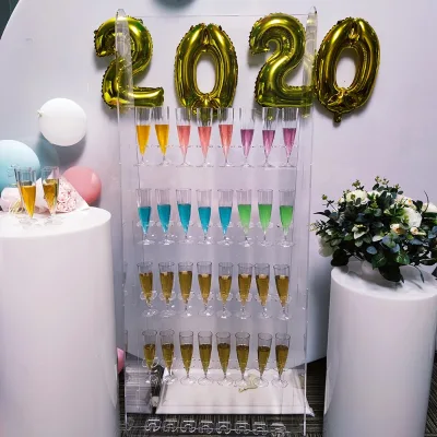 Acrylic Champagne Rack Wine Display Wall Donut Acrylic Wine Display Rack Wall Wedding
