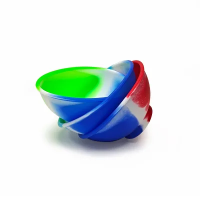 Manufacturer's Ready-Made Logo 67mm Silicone Bowl Container Microwavable Food Storage with Bow Shaped Design